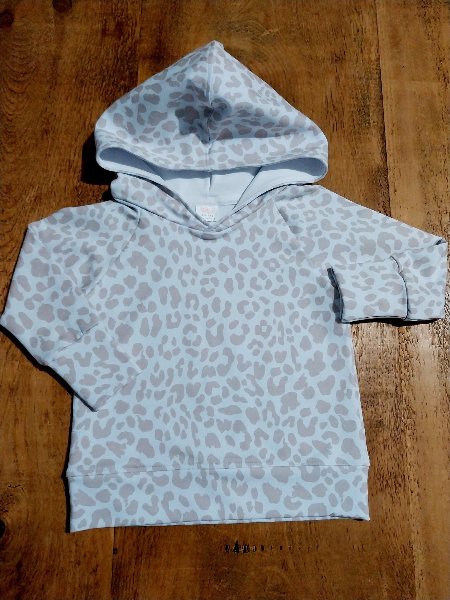 Hoodie-Beige Leopard print