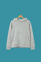 white and beige leopard print hoodie. Snazzy Sproglets