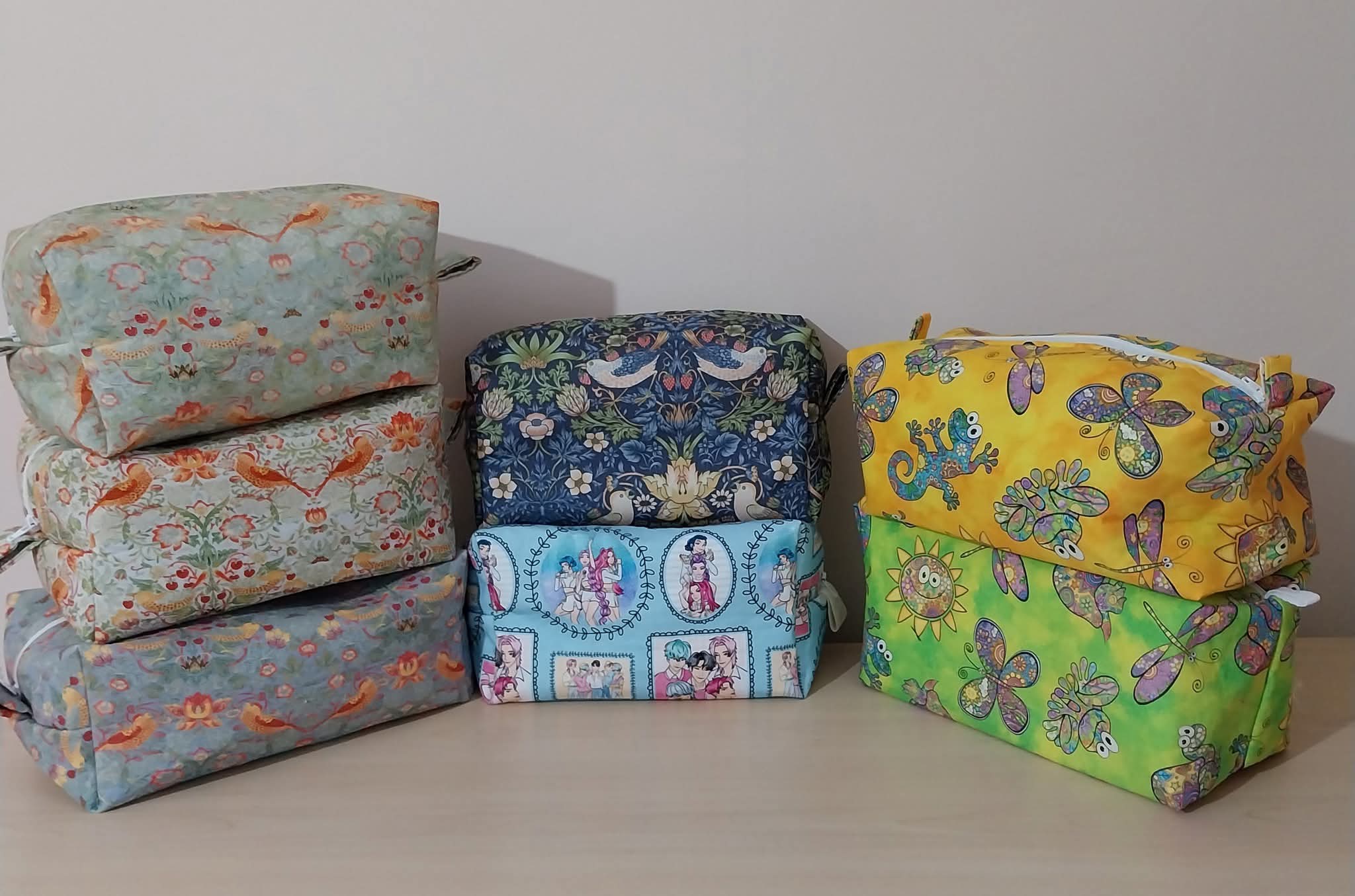 Patterned Make up Pouch and Shave bags