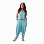 Made to Order Handmade Barrel Leg Pants – Cotton or Cotton Linen-Effect Fabric