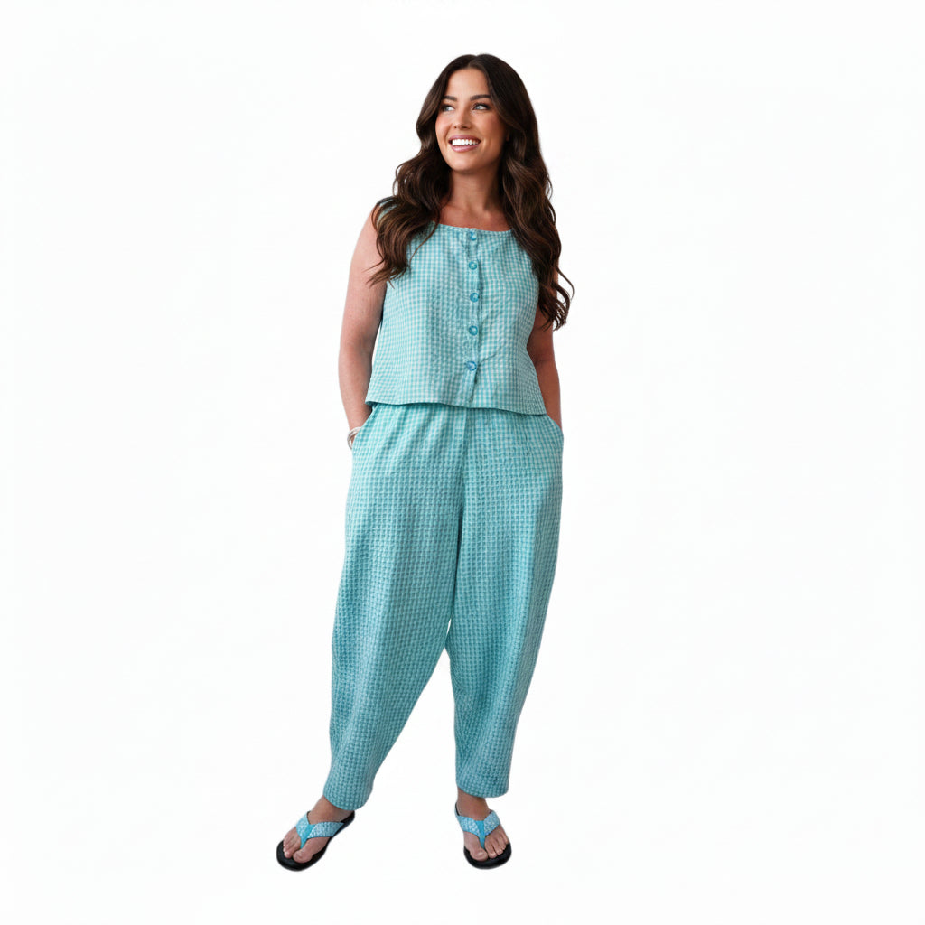 Made to Order Handmade Barrel Leg Pants – Cotton or Cotton Linen-Effect Fabric