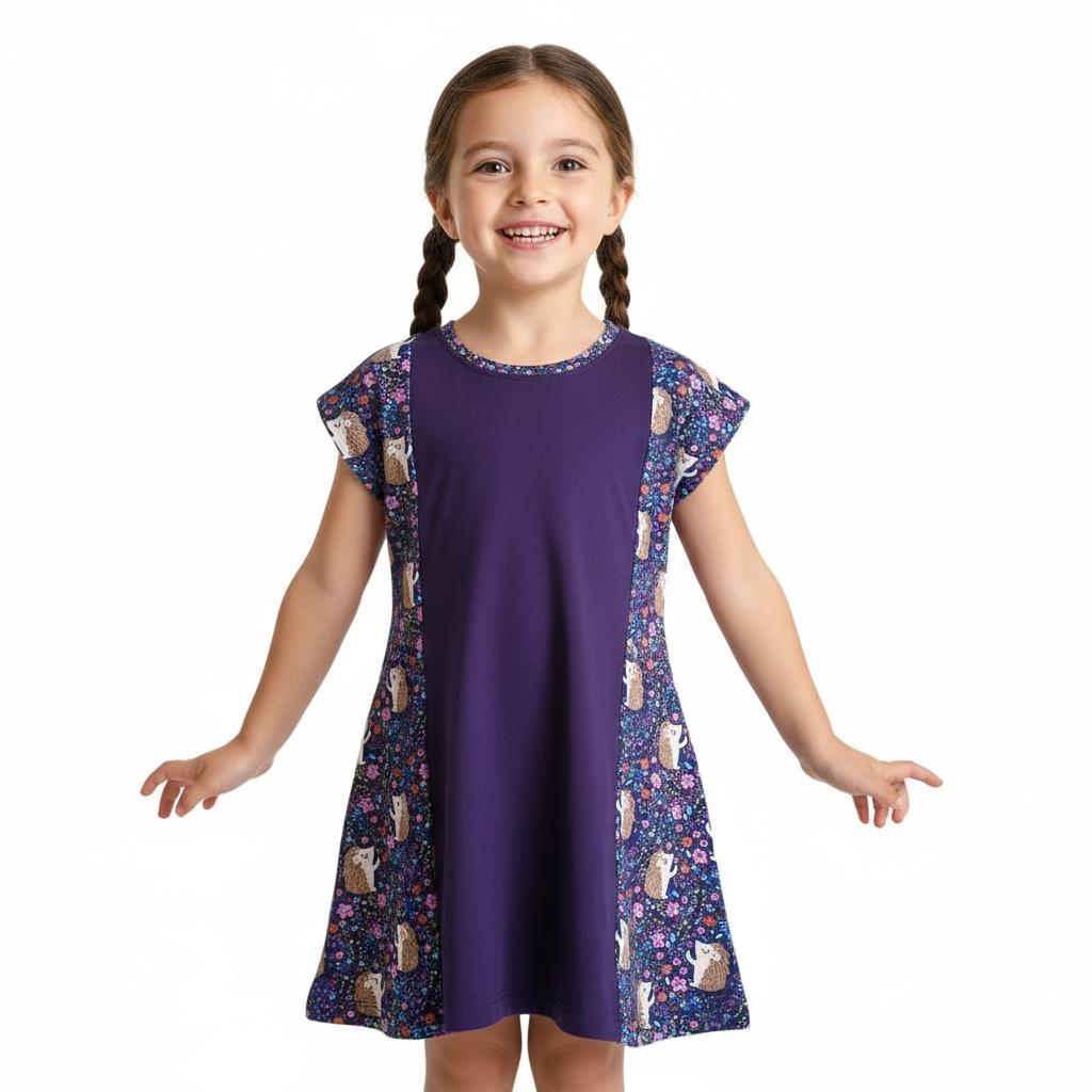 purple hedgehog dress