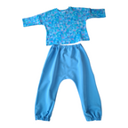 Handmade Pastel Blue Geometric Clothing Set