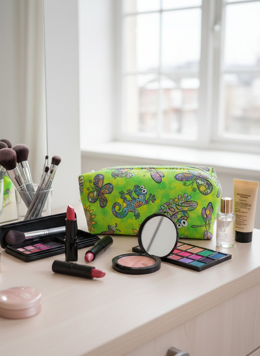 Large Pattered Make Up Pouch - Shave Bags
