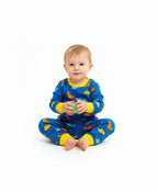 Loungewear -Dinosaur Royal Blue/Yellow