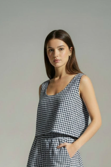 Barrel Leg Co-ord Top – Cotton or Cotton Linen-Effect Fabric
