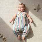 Checks and Stripes Boho Made to Order Slip-On Romper | Snazzy Sproglets