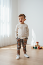 Plaid Checked Print Kids Joggers – Handmade in the UK | Snazzy Sproglets
