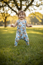 fox and moon print romper snazzy sproglets