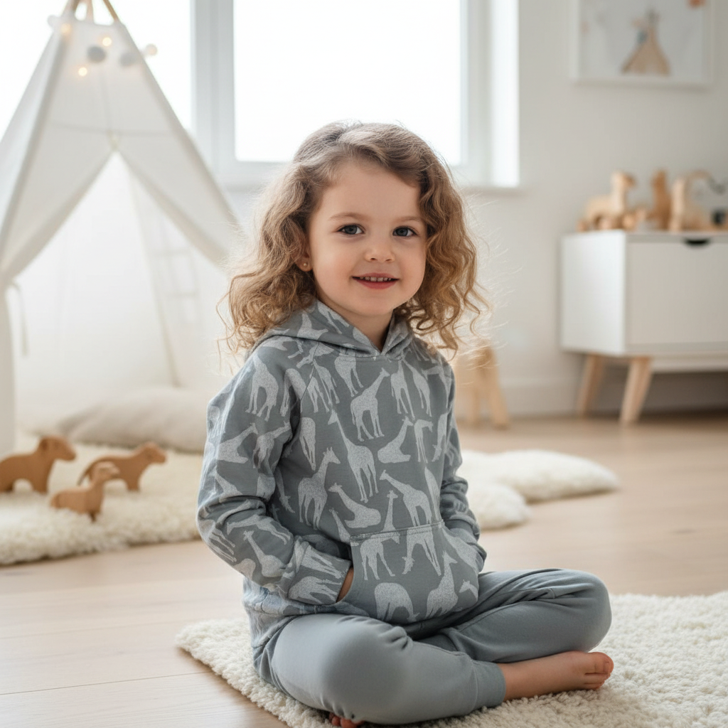 Sparkly giraffe hoodie-snazzy sproglets