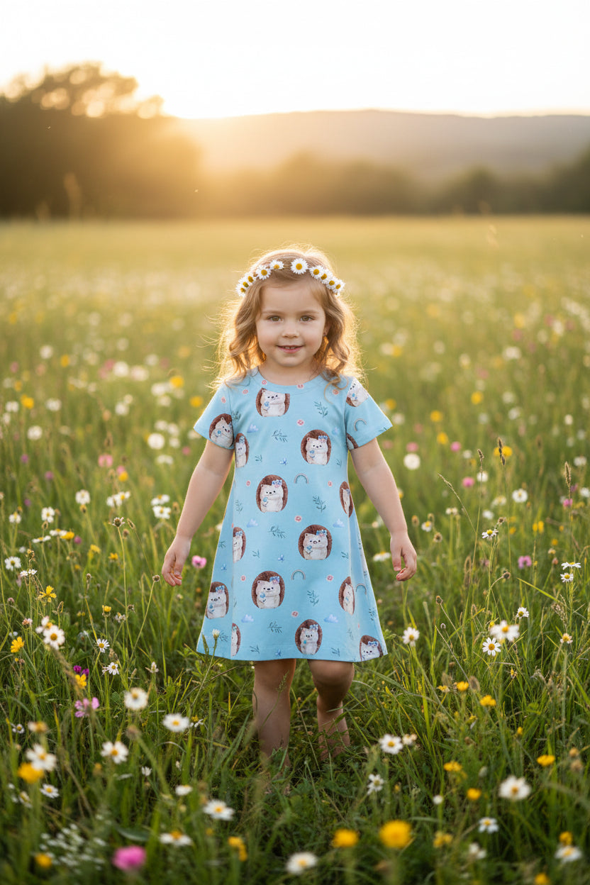 pale green hedgehog dress-snazzysproglets