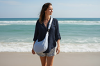 cross body blue bag