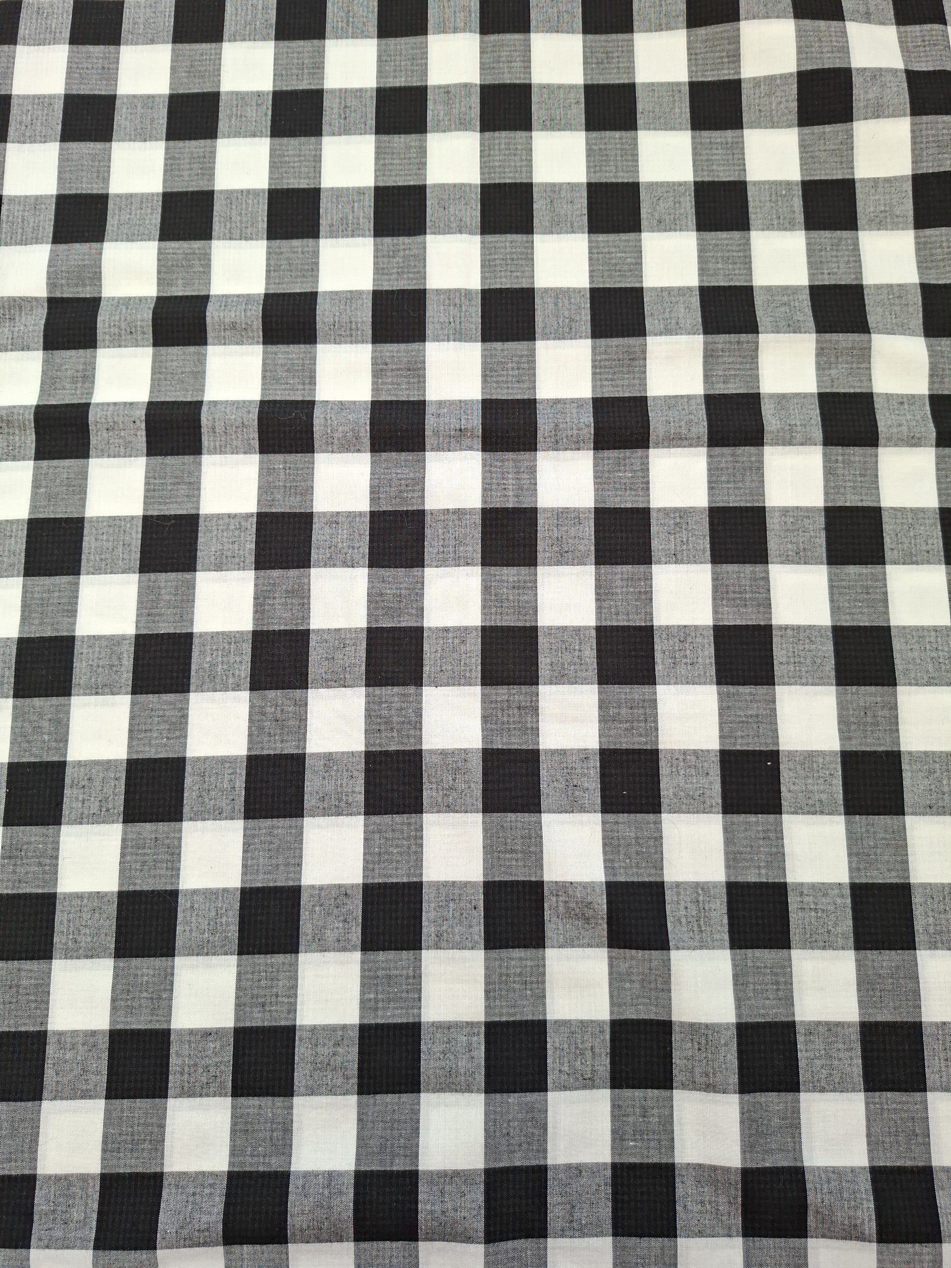 Kids Black and White Check Cotton Ankle Length Barrel Leg Pants