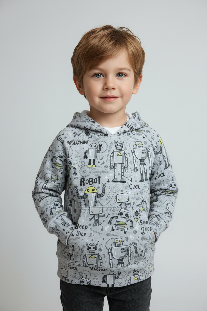 hoodie with robot print-snazzy sproglets