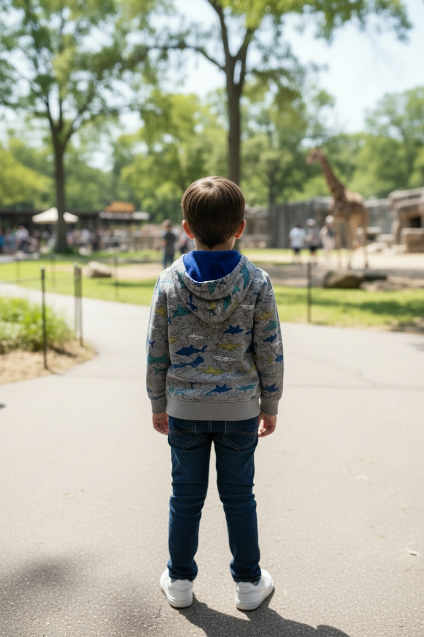 Shark Print Hoodie