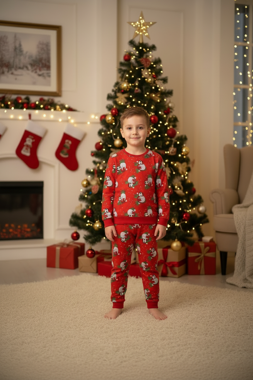 Christmas Sloth Loungewear | Handmade Kids Festive Lounge Set