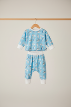 Snowman two-piece set  on a hanger