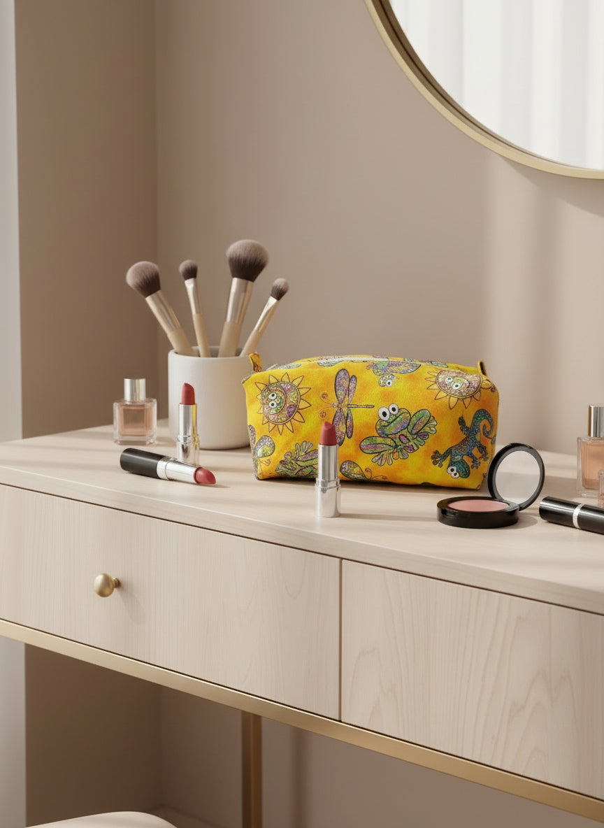 Large Pattered Make Up Pouch - Shave Bags